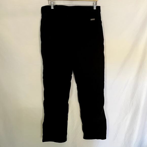 Eddie Bauer fleece lined black snowpants men's size 36 x 32 pockets nylon pants - Picture 6 of 9